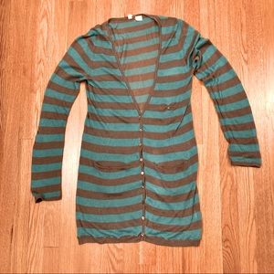Anthropologie - MOTH Long Striped Cardigan Sweater